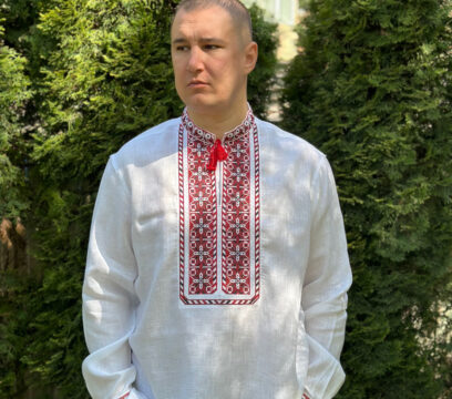 Вишиванка чоловіча Мирослав (льон білий)