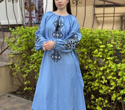Вишита жіноча сукня довга(8498)СЧ