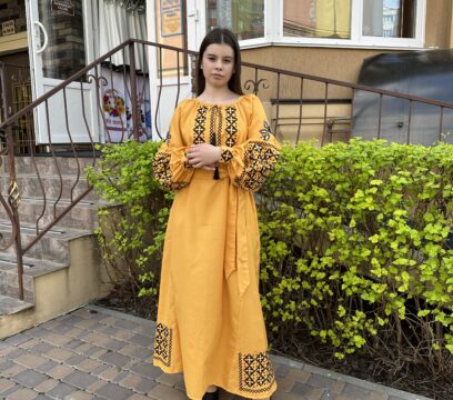 Вишита сукня Квіткова довга(8498)ОЧ