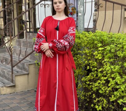 Вишита жіноча сукня довга(8498)ЧС