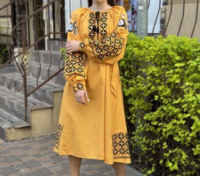 Вишита сукня “Квіткова” коротка(8517)ОЧ
