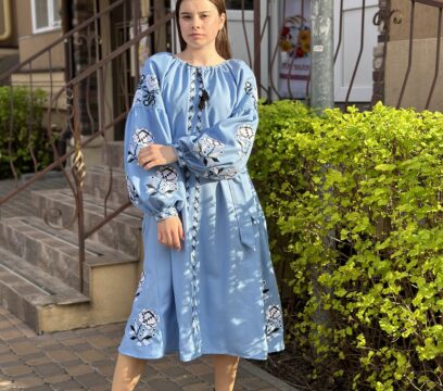 Вишита сукня Квіткова коротка(8517)ГЧ