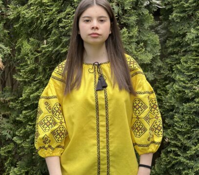 Вишиванка жіноча Світодара (льон жовтий)