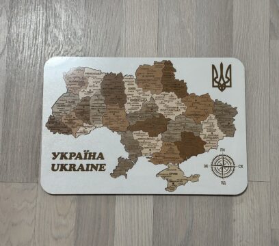 Дерев’яний пазл карта України 23х34см