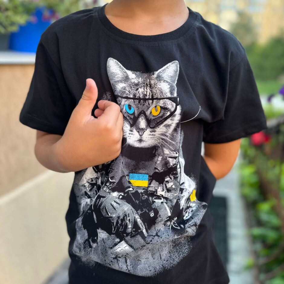 Футболка дитяча “Бойовий кіт”