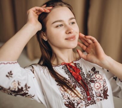 Вишиванка жіноча “Квіткова”(бавовна)3/4