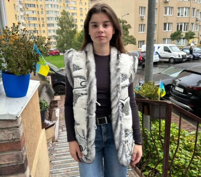 Безрукавка з овечої вовни (драп)