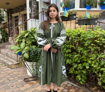 Вишита сукня “Ластівки” коротка З/Б