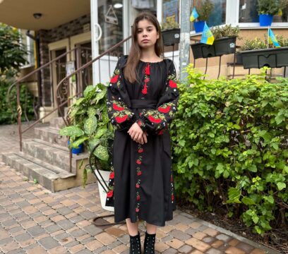 Сукня жіноча коротка “Калинова гілка”