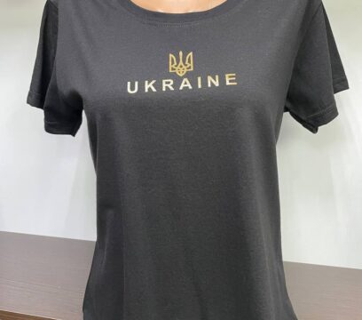 Футболка жіноча “UKRAINE” ЗТ чорна