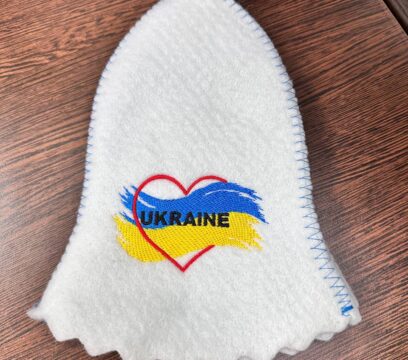 Шапка для бані та сауни “UKRAINE”