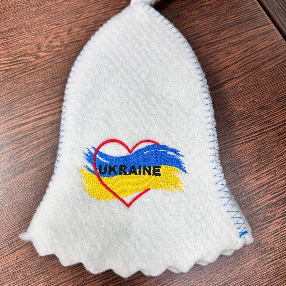 Шапка для бані та сауни “UKRAINE”