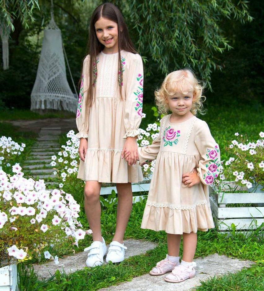 Сукня для дівчинки 5254(бежева)