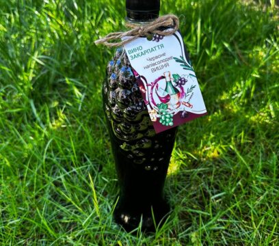 Вино столове, рожеве, напівсолодке, “ВИШНЯ” 1л