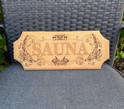 Дерев’яна табличка для бані та сауни “SAUNA”