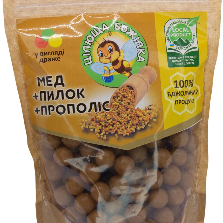 Драже цілюща бджілка “мед+пилок+прополіс”
