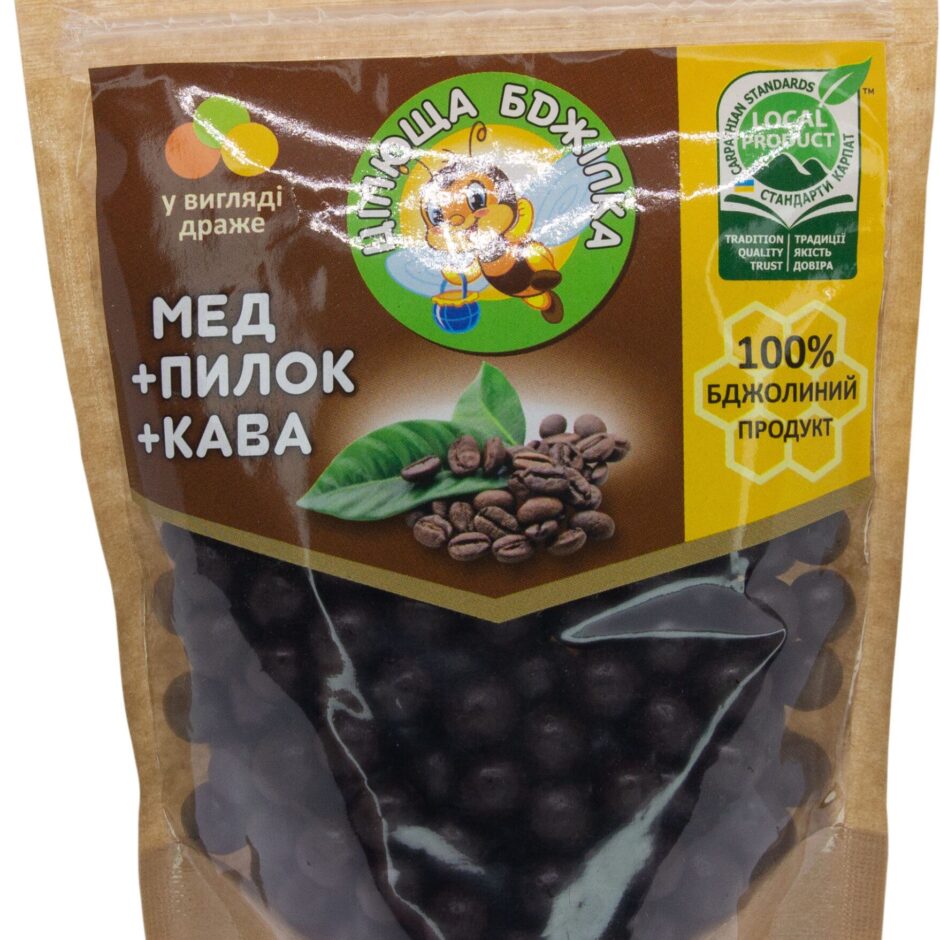 Драже цілюща бджілка “мед+пилок+кава”